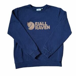 Fjallraven Logo Crewneck Sweatshirt Navy Blue Men’s M Minimalist